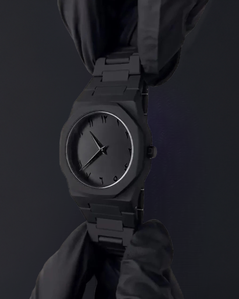 Black Arabic Aura Men's Watch