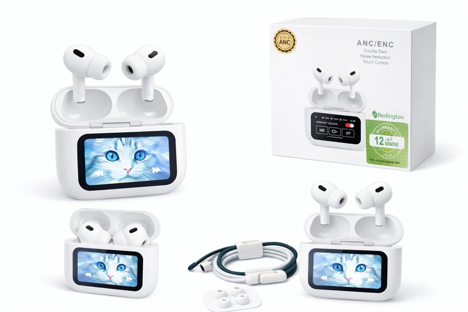 Screen Display Wireless Earbuds