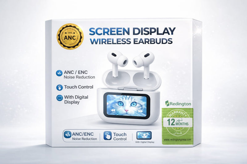 Screen Display Wireless Earbuds with ANC/ENC