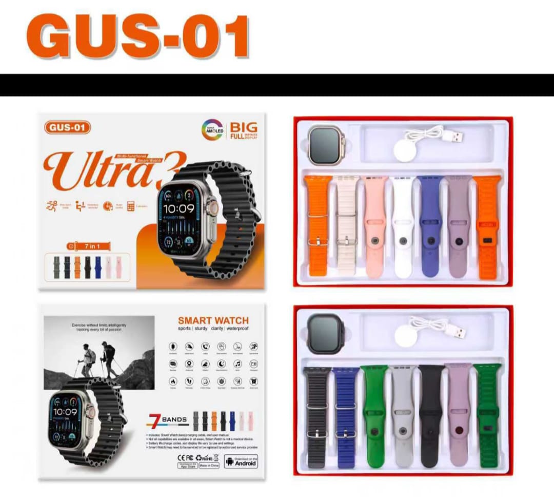 GUS-01 Ultra 3 Smart Watch 7 in 1