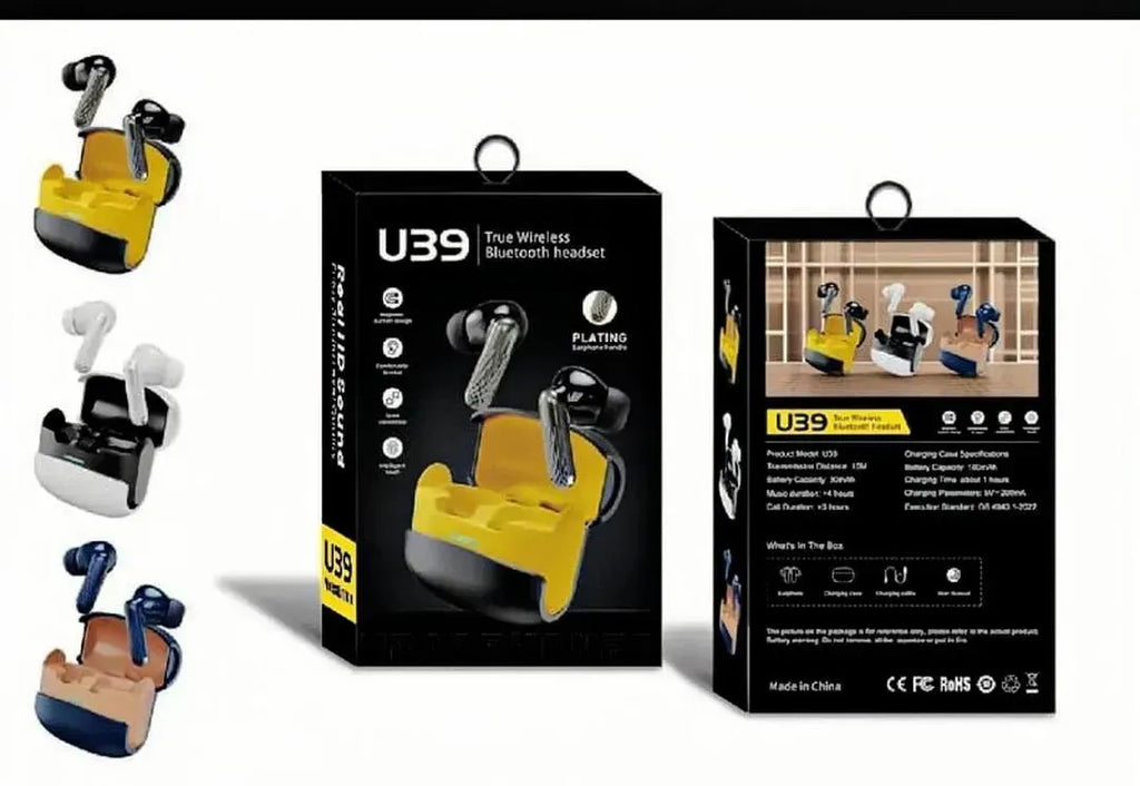 U39 True Wireless Bluetooth Headset Real HD Sound – Enjoy Studio Level Quality